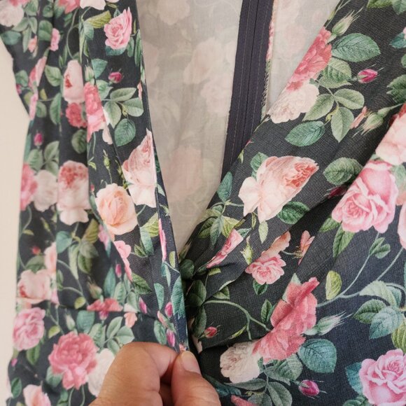 Retrolicious Womens Greta Dress Size XL Multicolor Floral V-Neck Retro Modcloth - Picture 7 of 15